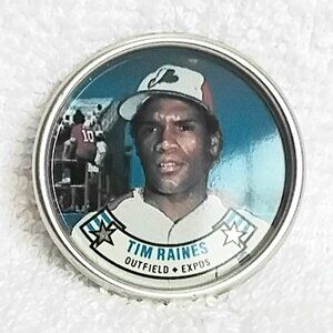 3/$20 Vintage & Mint 1988 Topps MLB Tim Raines 1 1/2" Metal Coin 49/60!!